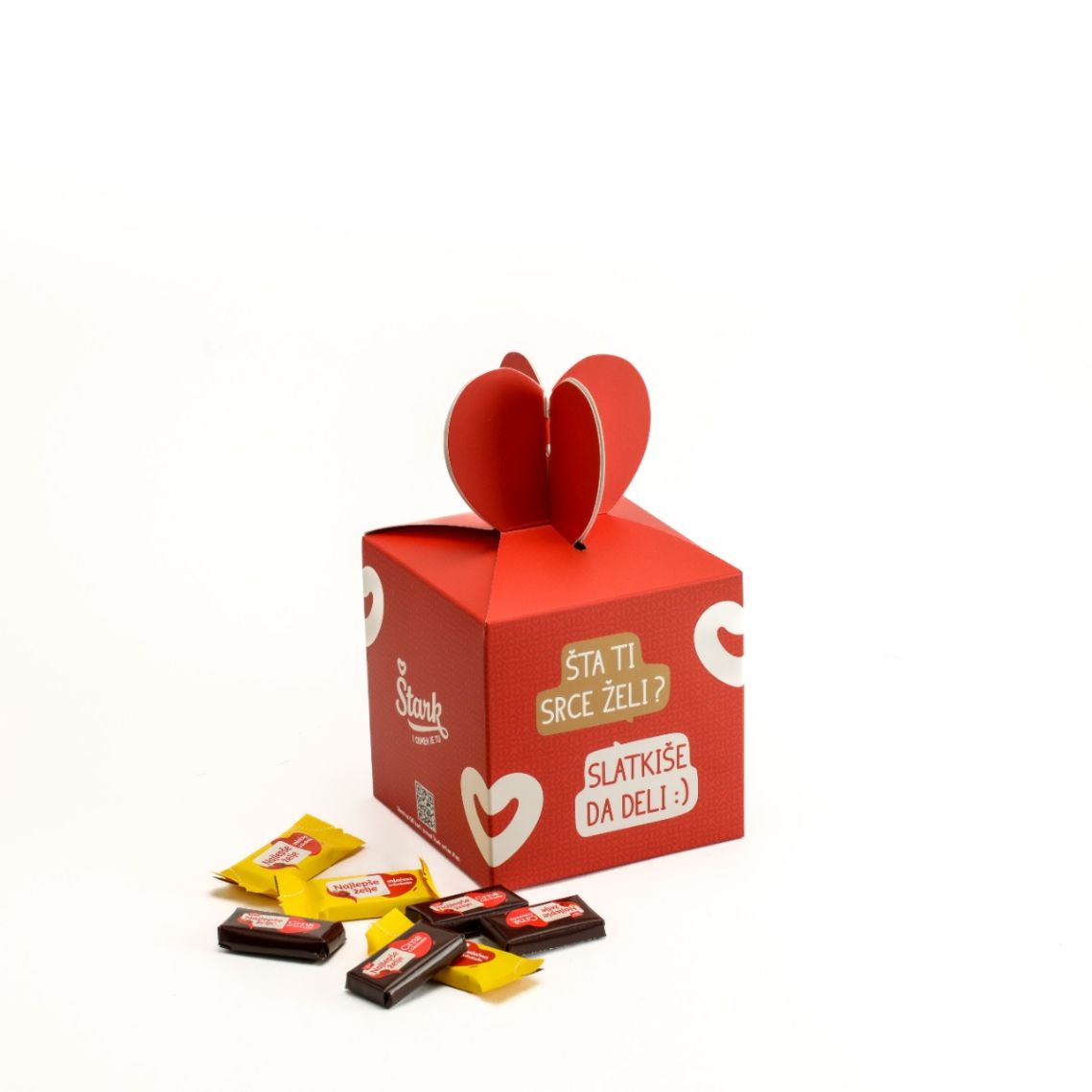 Mini čokoladice u kutiji "Šta srce želi?" 400g