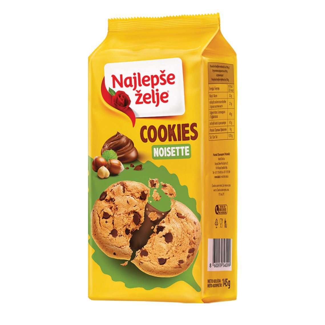 NŽ Cookies noisette 145g