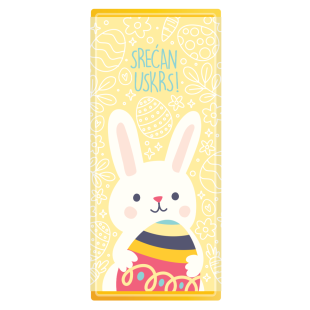 Omotnica za NŽ čokoladu "Uskrs žuti zeka"