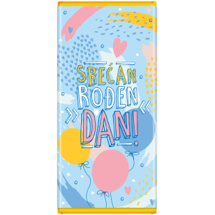 Omotnica za NŽ čokoladu "Srećan Rođendan"