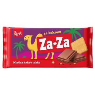 ZA ZA mlečna kakao tabla sa keksom 85g
