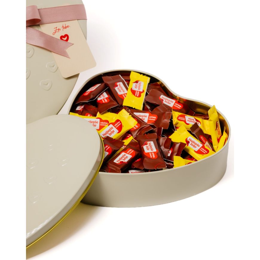 Srce limenka mini čokoladice Štark 600g