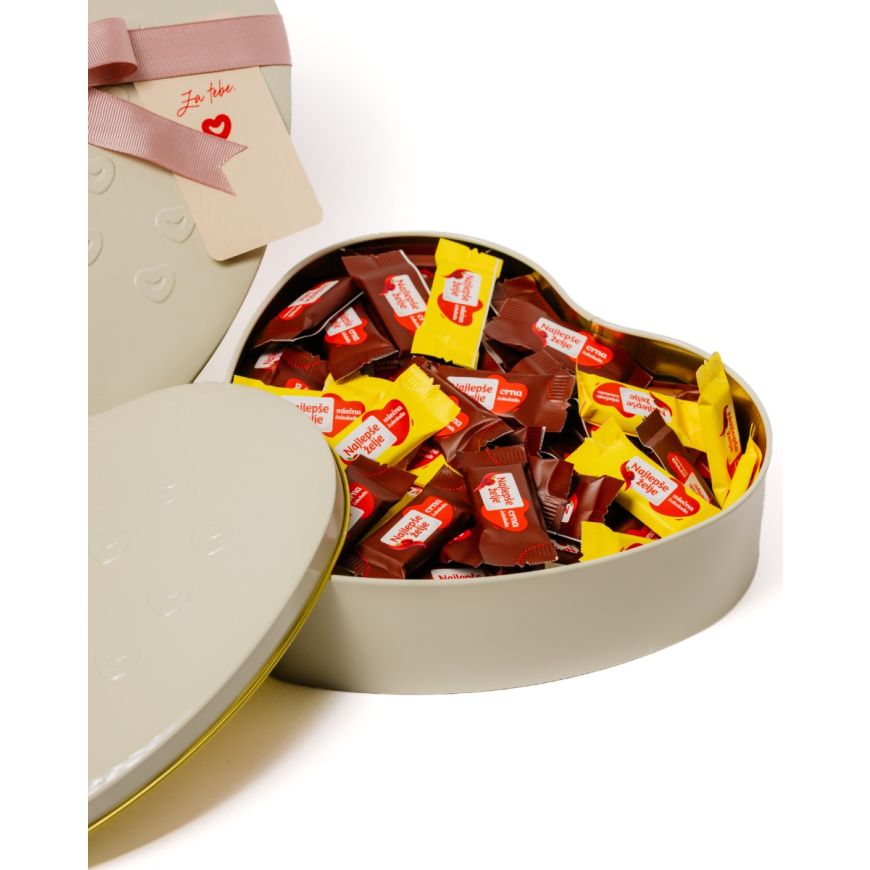 Srce limenka mini čokoladice Štark 600g