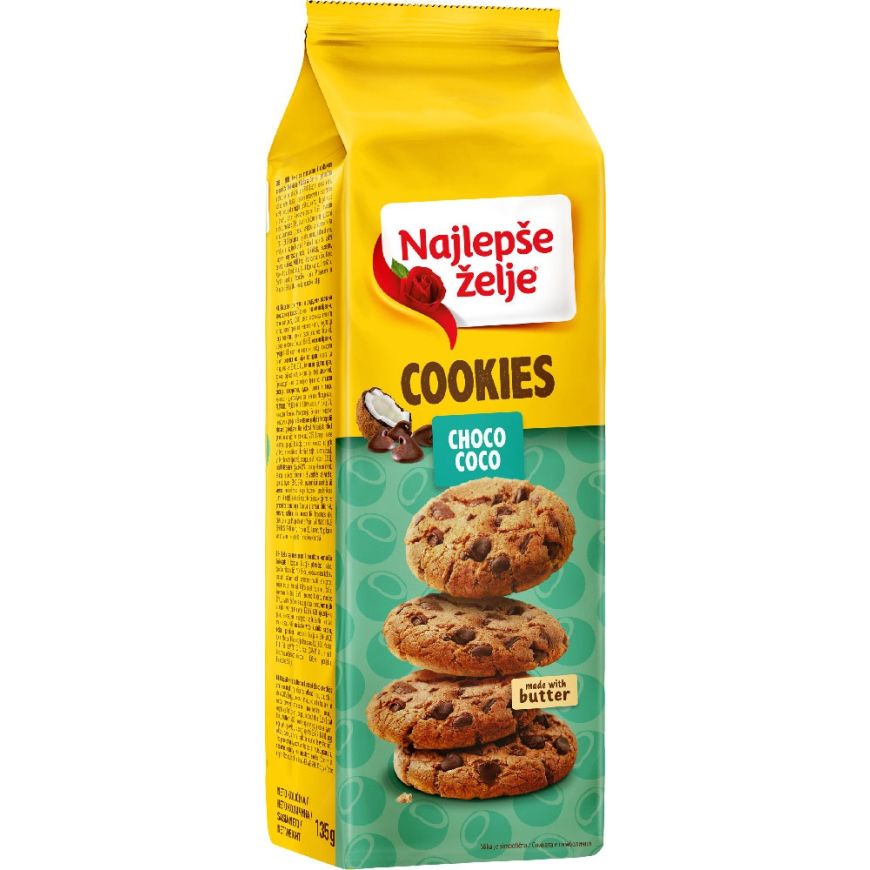 NŽ Cookies čokolada  kokos 135g