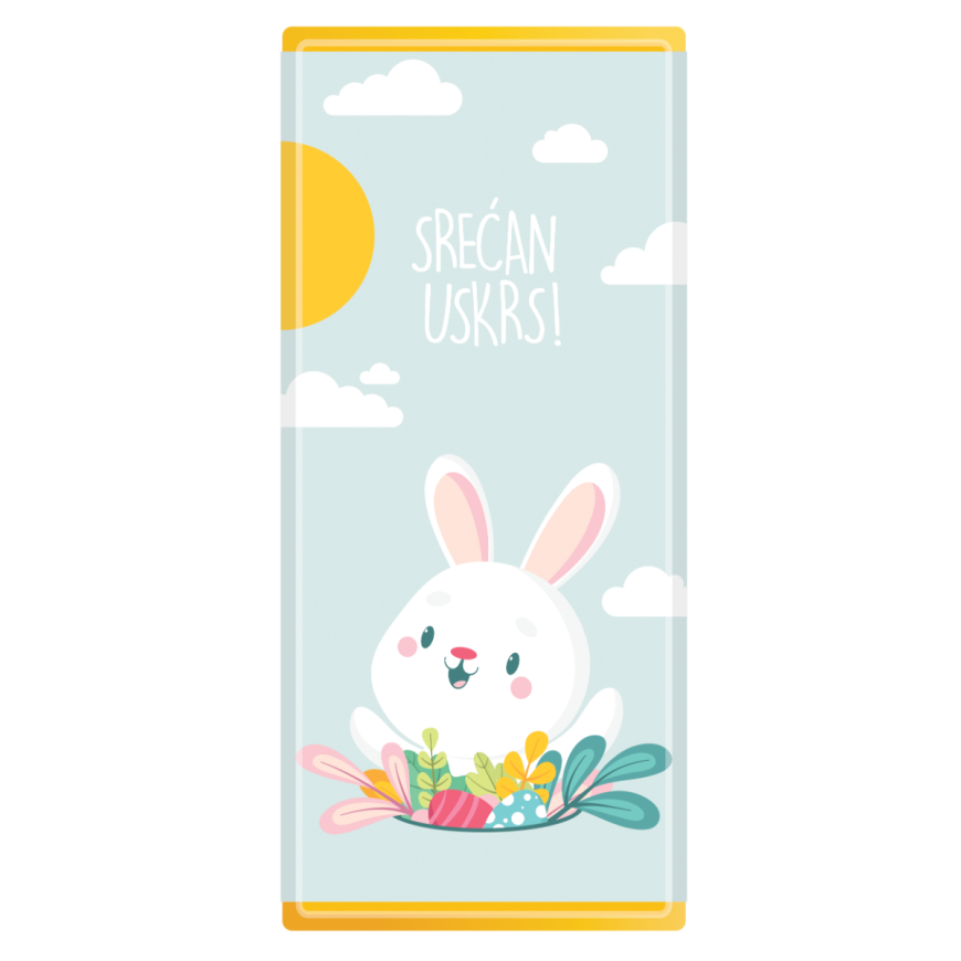 Omotnica za NŽ čokoladu "Uskrs plavi zeka"